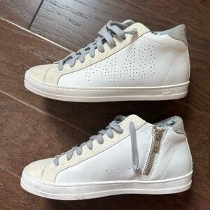 P448 Nordstrom White and Gray Athletic Shoes